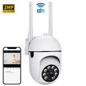 Cámara IP para interior de 2MP, sistema de vigilancia de seguridad PTZ, mini cámara CCTV inalámbrica